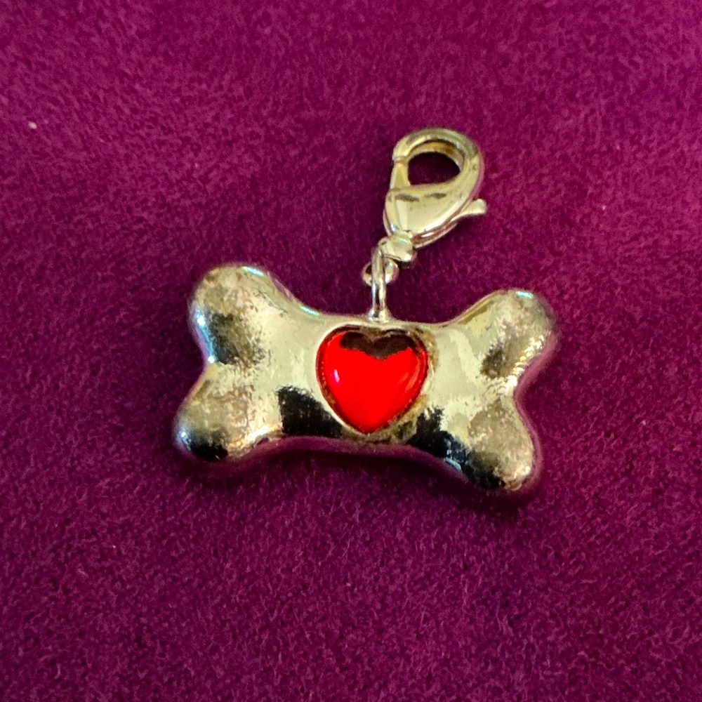 GANZ Pet Collar Charm Tag “BONE ♥️”